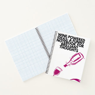 Wine‑Powered Ideas – Funny Notebook for Brilliant  Notizblock