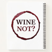 Wine‑Powered Ideas – Funny Notebook for Brilliant  Notizblock (Rückseite)