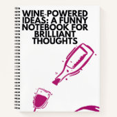 Wine‑Powered Ideas – Funny Notebook for Brilliant  Notizblock (Vorderseite)