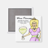 Wine Princess Magnet (Vorderseite/Rückseite)