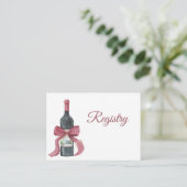 Wine QR Code Bridal Shower Registry Begleitkarte (Stehend Vorderseite)