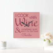 Wine Quote individuelle Name Wanduhr (Zuhause)