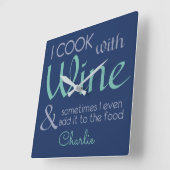Wine Quote individuelle Name Wanduhr (Winkel)