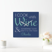 Wine Quote individuelle Name Wanduhr (Zuhause)