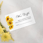 Wine Raffle Game | Sonnenblumenfall-Brautparty Begleitkarte