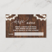 Wine Raffle Ticket Western Brautparty Karte (Vorderseite)