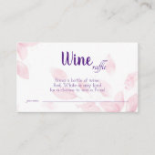 Wine Raffle Wedle Brautparty Card Platzkarte (Vorderseite)