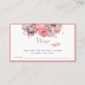 Wine Raffle Wedle Brautparty Card Platzkarte (Vorderseite)