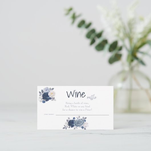 Wine Raffle Wedle Brautparty Card Platzkarte (Stehend Vorderseite)