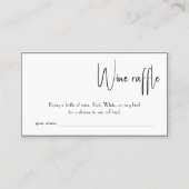 Wine Raffle Wedle Brautparty Card Platzkarte (Vorderseite)