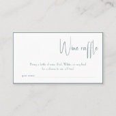 Wine Raffle Wedle Brautparty Card Platzkarte (Vorderseite)