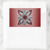 Wine Red Celtic Knot Original Rechteckiger Aufkleber (Tasche)