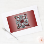 Wine Red Celtic Knot Original Rechteckiger Aufkleber (Umschlag)