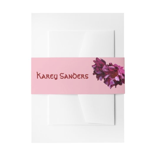 Wine Red Custom Bauchbands Einladungsbanderole (Vorderseite Beispiel)