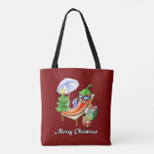 Wine Red Funny Frohe Weihnachts Pfeffer Tasche (Rückseite)