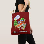 Wine Red Funny Frohe Weihnachts Pfeffer Tasche (Von Nahem)