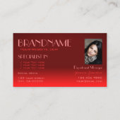 Wine Red Gradient Mirror Schriftart Klassisches Fo Visitenkarte (Rückseite)