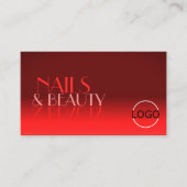 Wine Red Gradient Mirror Schriftart Klassisches Lo Visitenkarte (Vorderseite)
