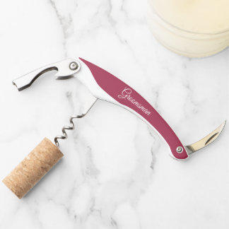 Wine Red Personalisiert Wedding Trauzeuge Kellnermesser
