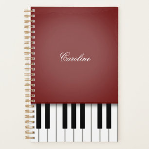 Wine Red Piano Personalisierte Musik Planer