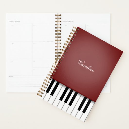 Wine Red Piano Personalisierte Musik Planer (Anzeige)