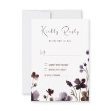 Wine Red Plum Mauve Fall Floral Wedding