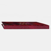 Wine Red Satin Look Wedding Guest Book Gästebuch (Rücken)
