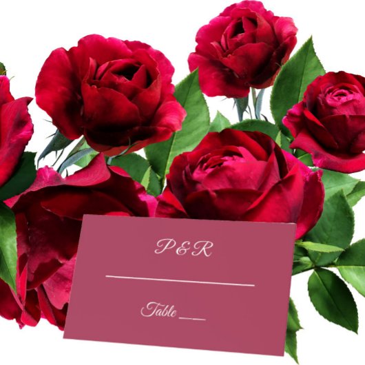 Wine Red Simple Stylism-Hochzeit Platzkarte