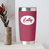 Wine Red Styliding Wedding Bridesmaid Thermobecher