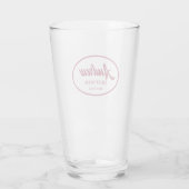 Wine Red Stylized Name Wedding Trauzeuge Glas (Rückseite)
