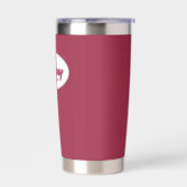 Wine Red Stylized Wedding Trauzeuge Thermobecher (Links)