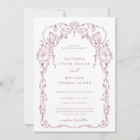 Wine Red Viktorianisch Frame Wedding