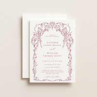 Wine Red Viktorianisch Frame Wedding