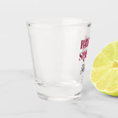 Wine Red Wedding Bride Squad Personalized Schnapsglas (Links)