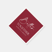 Wine Red Wedding Cocktail Napkins Serviette (Ecke)
