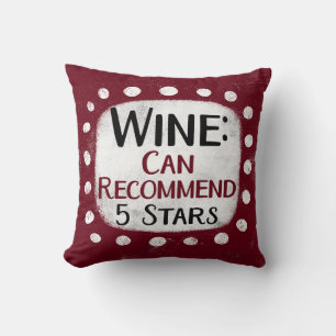 Wine Review 5 Stars Throw Kissen