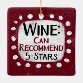 Wine Review 5 Sterne Ornament (Rückseite)