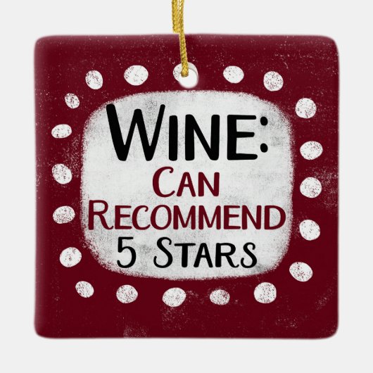Wine Review 5 Sterne Ornament (Vorderseite)