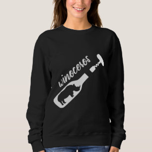 Wine Rhino Winoceros Sweatshirt