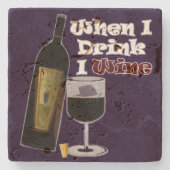 Wine Satire Steinuntersetzer (Vorderseite)