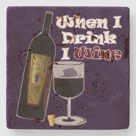 Wine Satire Steinuntersetzer (Vorderseite)