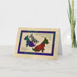 Wine Scottie Robert Burns Geburtstag 3 Karte