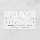 Wine Set Business Card Visitenkarte (Rückseite)