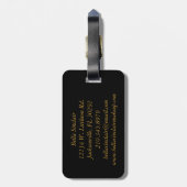 Wine Sips 🍷 und Rosey Glitzer Lips 👄 Gepäckanhänger (Rückseite vertikal)