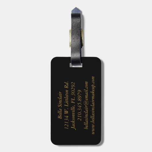 Wine Sips 🍷 und Rosey Glitzer Lips 👄 Gepäckanhänger (Rückseite vertikal)