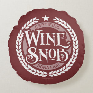 Wine Snob Round Pillow Rundes Kissen