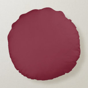 Wine Solid Color Rundes Kissen