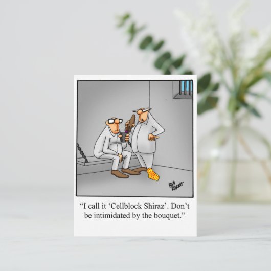 Wine Spaß Postkarte "Spectickles" (Stehend Vorderseite)