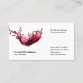 Wine Splash | Verkostung Visitenkarte (Rückseite)