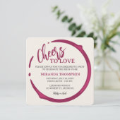 Wine Stain Bachelorette Party Invitation Einladung (Stehend Vorderseite)